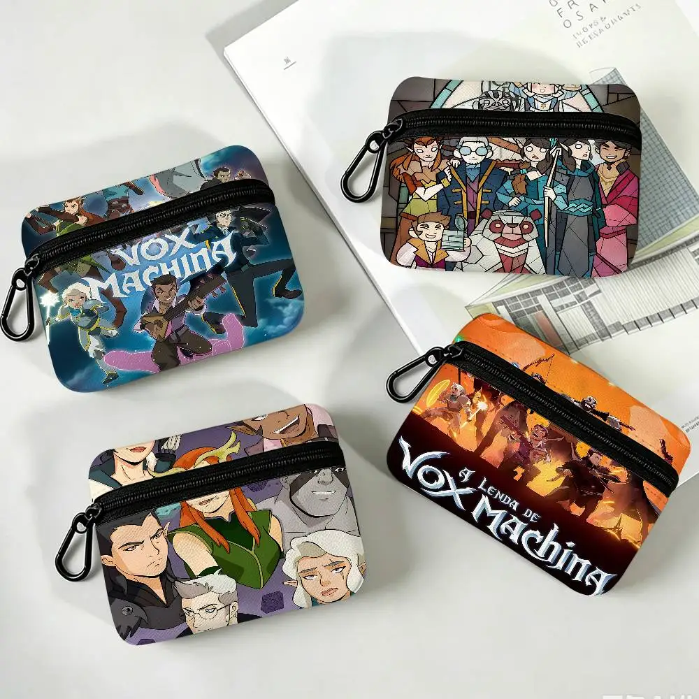 TV The Legend of Vox Machina Multifunctional Oxford Cloth Small Pouch With Hook Mini Coin Wallet Earbud Storage Bag
