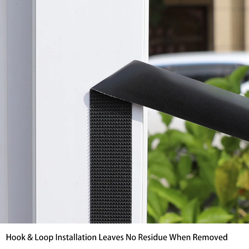 200 x 200cm Large Size Self-Adhesive Window Screen, Door Screen, Zipper Closure, Mosquito & Insect Proof, Dustproof & Breathable