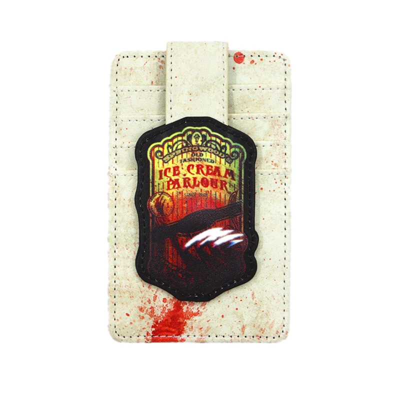 

Кошелек из фильма ужасов, кошелек с персонажем, держатель для удостоверения личности, Кошмар на вяге St Springwoods Мороженое Parlour Tans Red