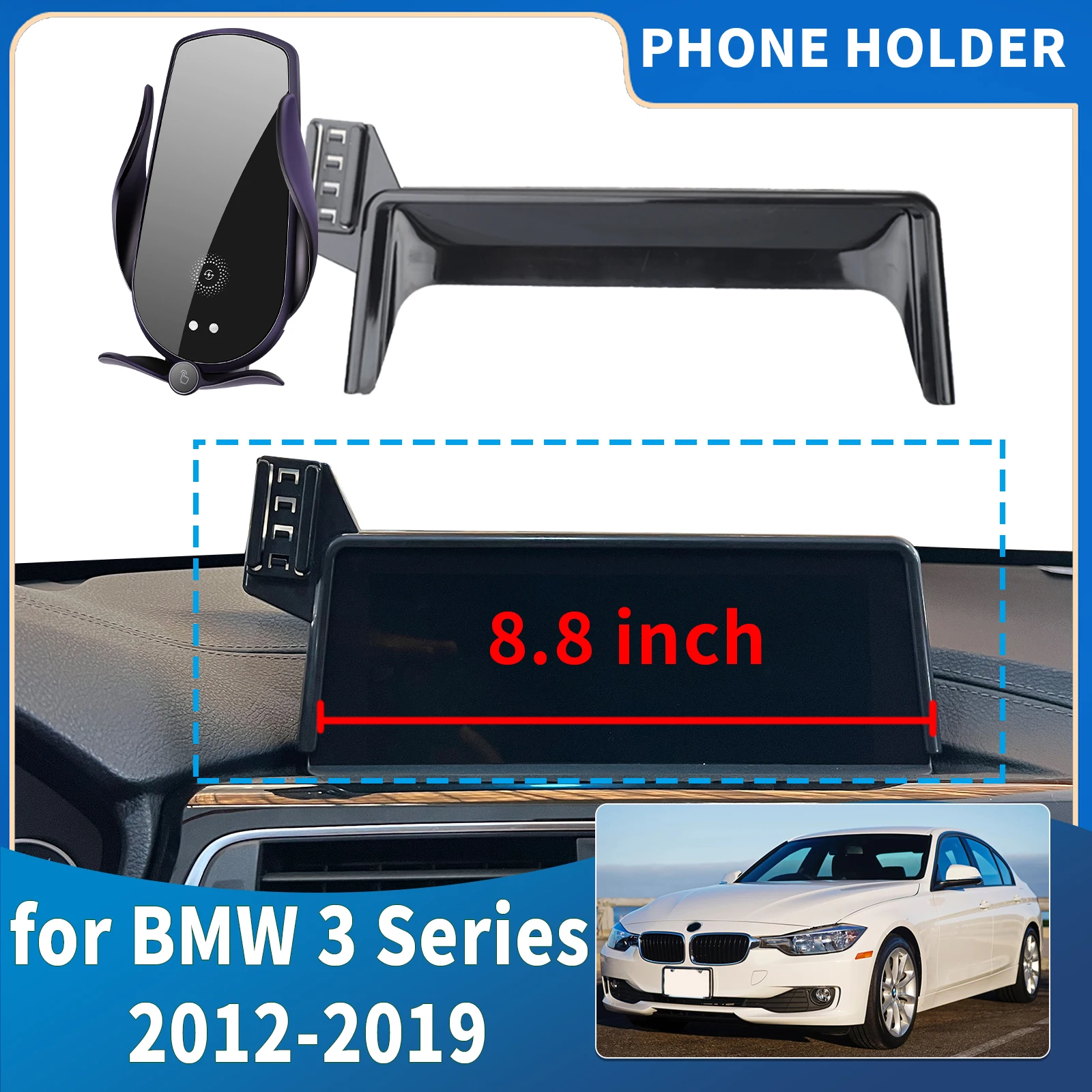 

fit for BMW 3 Series 2012 2013 2014-2019 (8.8in) Integrated Screen Mount Phone Holder Mount Car accessoires