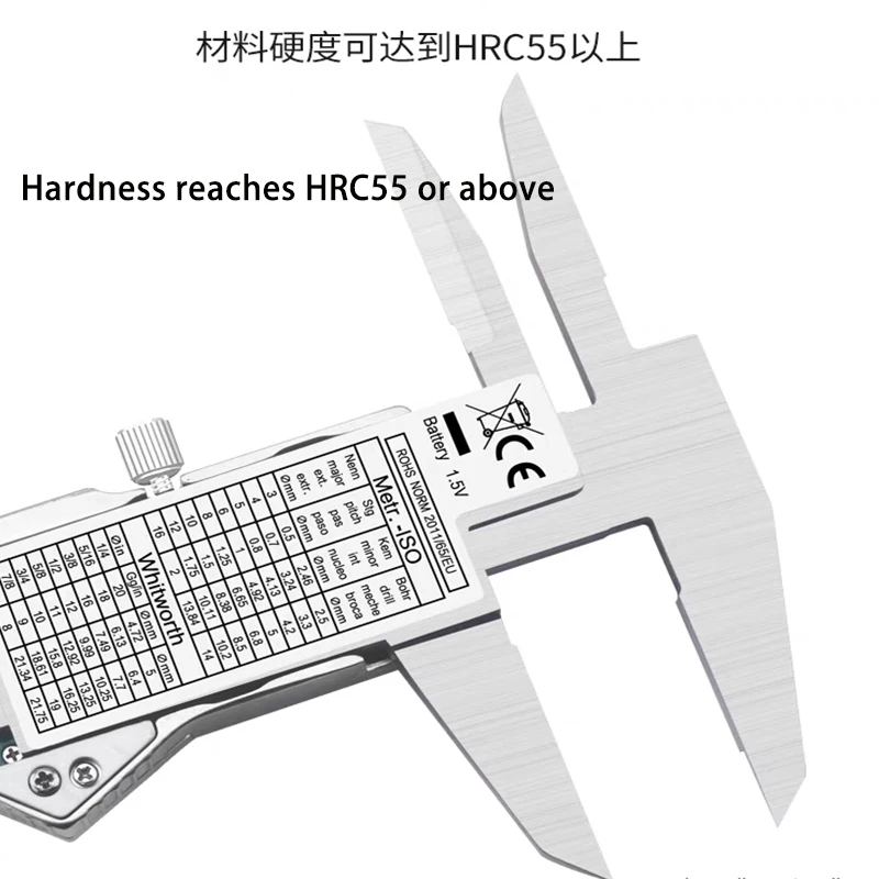 lengthening long upper jaws digital venier dial caliper extend internal measurement inner diameter inside hole Visual reading