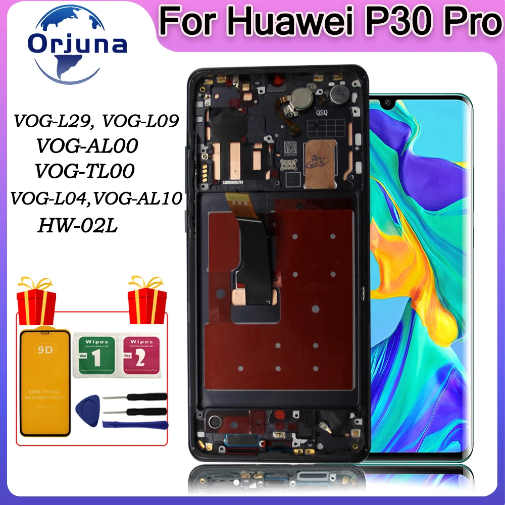 6.47\'\' Original AMOLED For Huawei P30 Pro LCD Display Touch Screen Replacement for Huawei p30 pro VOG-L29 VOG-L09 LCD Assembly