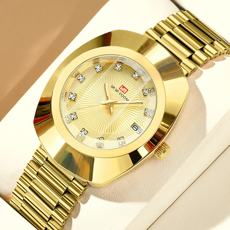 Gold Men Wrist Watches For Male Clock 2024 Top Brand Luxury Golden Fashion Men Quartz Watches Waterproof Wristwatches Dropship