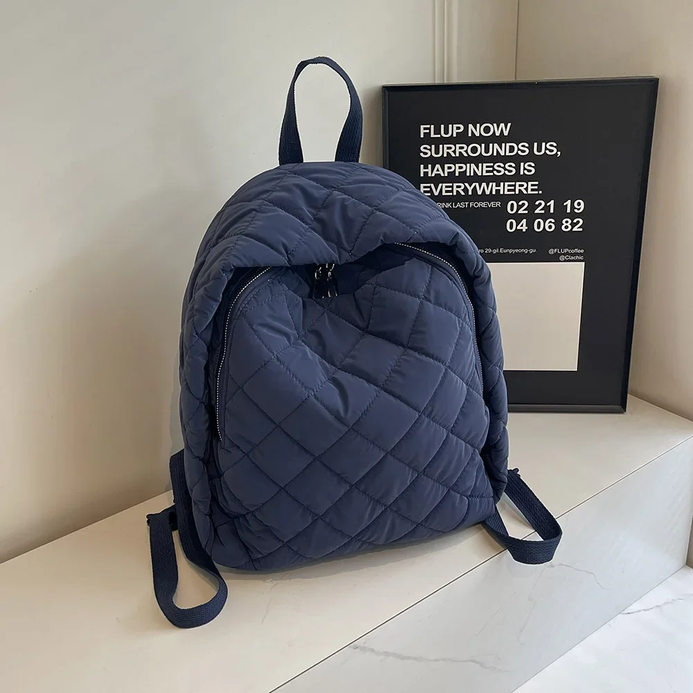 Zaino carino per donna uomo borsa trapuntata tracolla regolabile in nylon zaino per laptop zaino con cerniera zaino da viaggio borsa da scuola per studenti