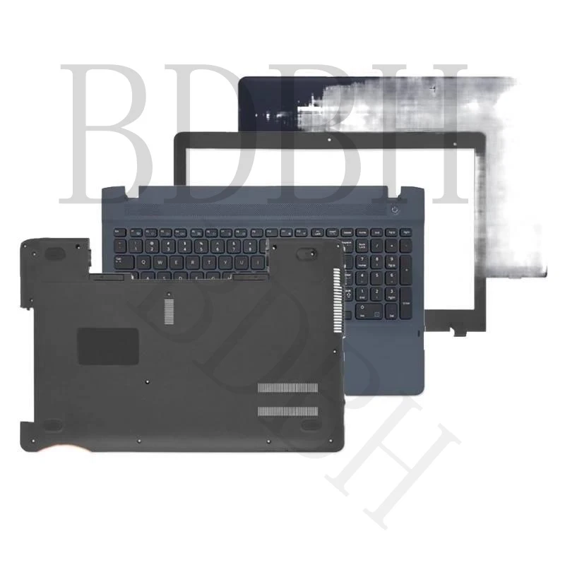 Carcasa Trasera, Bisel Frontal Superior, Cubierta Inferior para Laptop Samsung NP270E5G NP270E5E NP270E5J NP275E5V Azul, Repuestos para Laptop