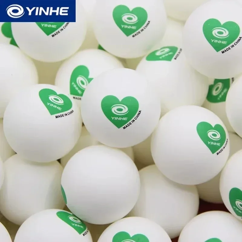 YINHE 50/100PCS Seamed Green/Blue/Red Heart Table Tennis Balls 1 Stars 40+new Material Plastics Ping-pong for Player Training