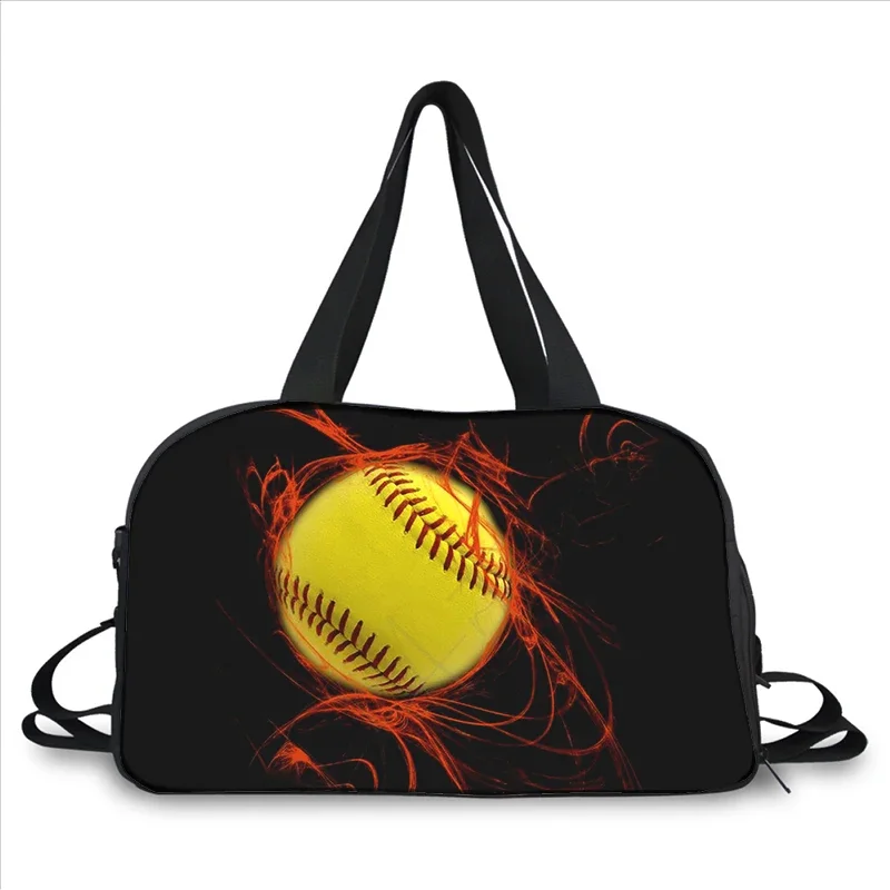 Bolso de viaje multifunción con estampado 3D de movimiento de béisbol, bolsa de mensajero portátil de gran capacidad, tendencia de moda