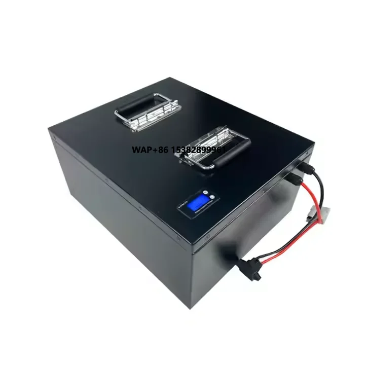 

Waterproof Metal Case 51.2V 105AH 5kWh LiFePO4 Deep Cycle Rechargeable Lithium Battery with BT & Heating for Golf Cart RV Boats