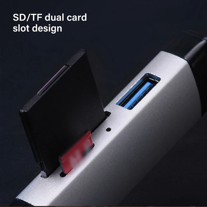 6 In 1 USB Typ-C Adapter TF SD Memory Card Reader OTG USB C Card Connector For iPhone 16 15 Pro Max Plus For Samsung Adapter view 6