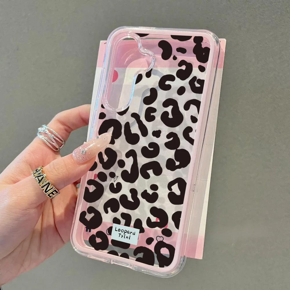 Bow-knot Leopard Print Phone Case For Samsung A57 5G A56 5G A55 A37 A17 A16 A36 A35 A34 A54 A53 A07 A06 A26 A25 A15 Cases Cover