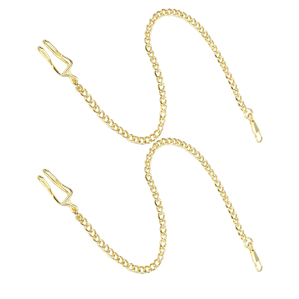 

2Pcs Pocket Watch Chains Vintage Alloy Chain for Waistcoat Suit Adjustable Length Retro Pocket Watch Necklace for Men Women