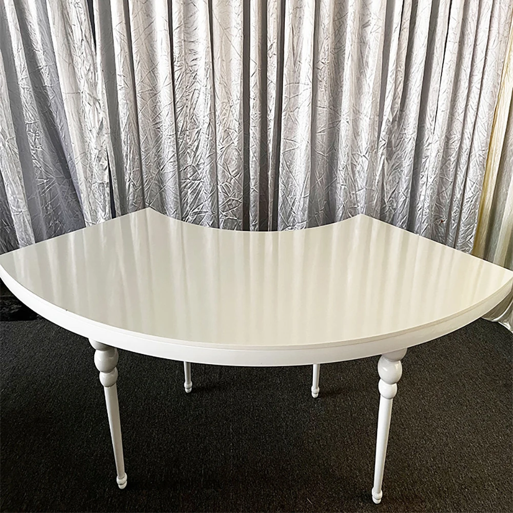 

Hot Sale White Mdf Fornitrue Table Stainless steel Table Base For Wedding Dining Table