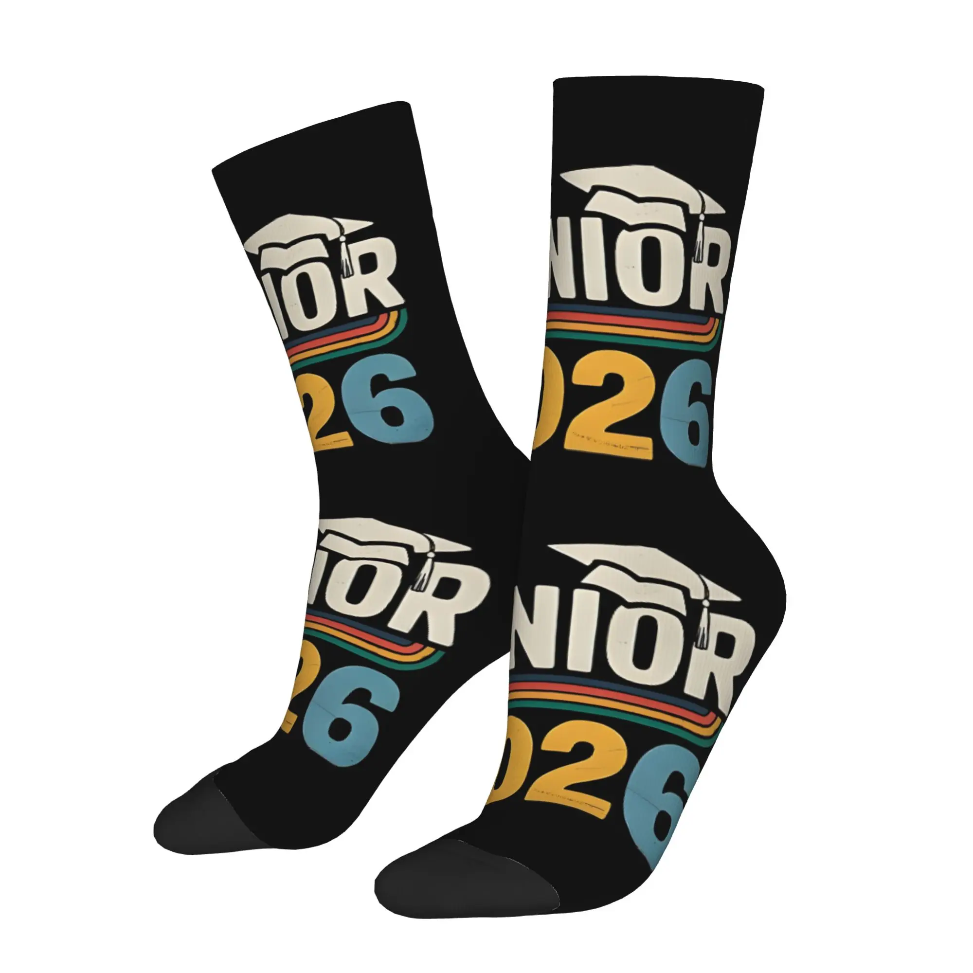 Funny Sock Graduation in 2026 Senior  Class Of 2026 Graduation Rock Quality Pattern Printed Men Crew Socks Novelty Men's Socks