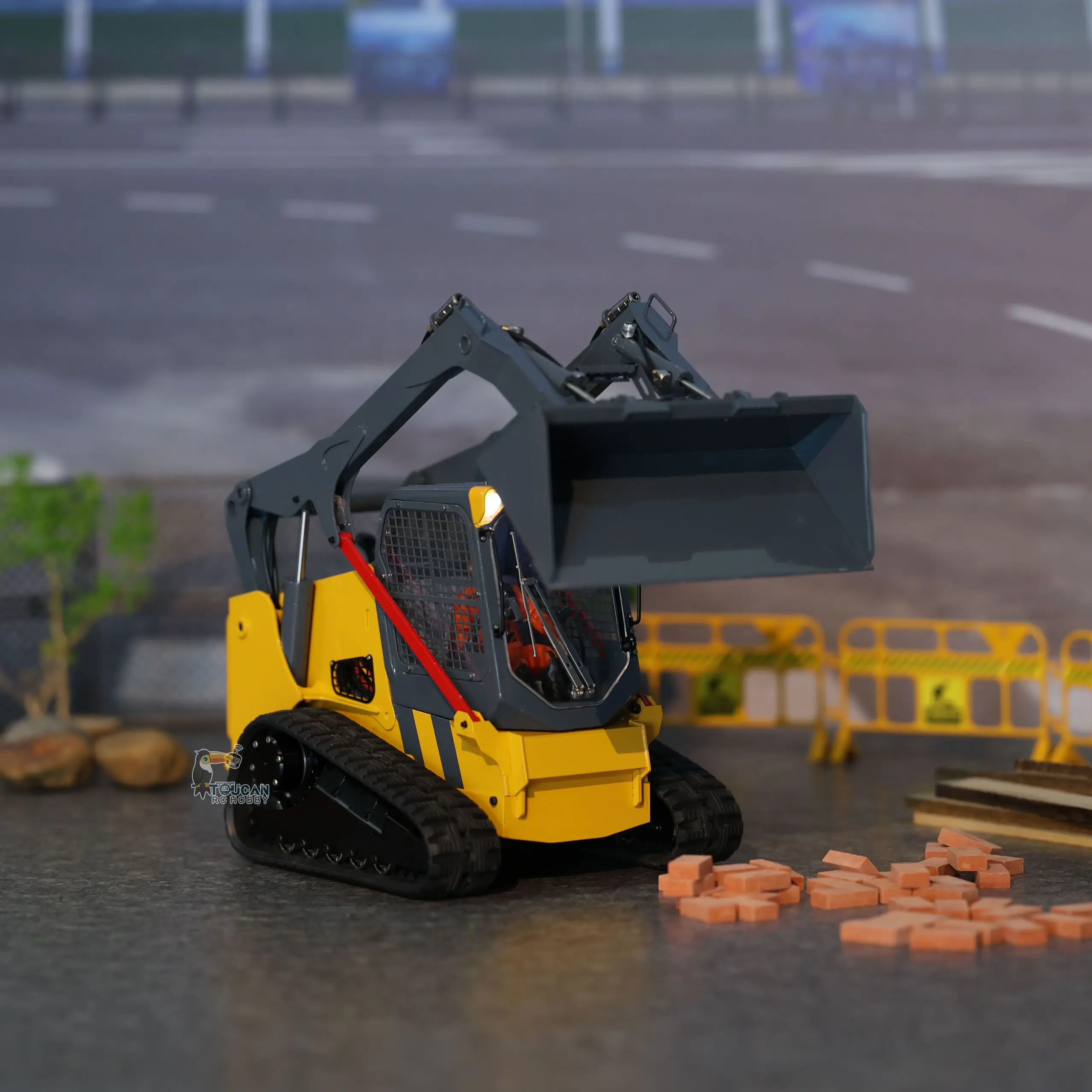 Venda 1/14 rc carregador hidráulico sm770 rtr máquina de metal rastreado skid-steer modelo de carro de controle remoto veículos de construção brinquedos rc