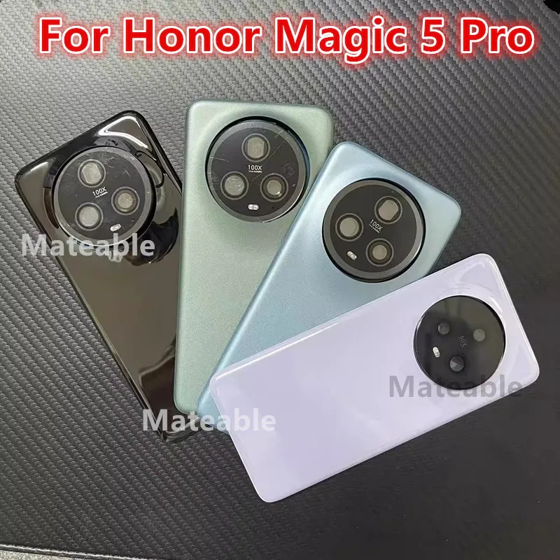 

Magic5Pro Задняя крышка аккумулятора для Honor Magic 5 Pro 5Pro Задний корпус Стеклянный чехол Замена запасных частей для ремонта телефона + объектив камеры
