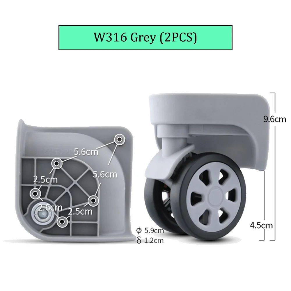 เหมาะสำหรับรถเข็นอเนกประสงค์ W316อุปกรณ์เสริมกระเป๋าเดินทางล้อกระเป๋าเดินทางล้อลากล้ออเนกประสงค์อะไหล่ล้ออัดแรง