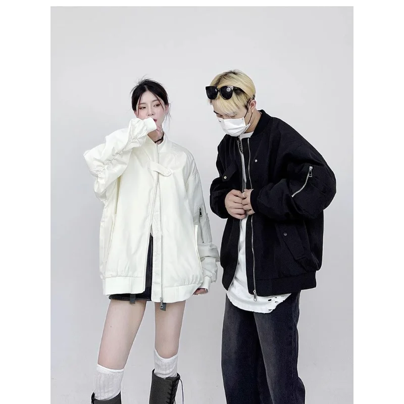 Retro Jacket for Women Loose Couple Versatile Casual Baseball Uniform Jacket Top