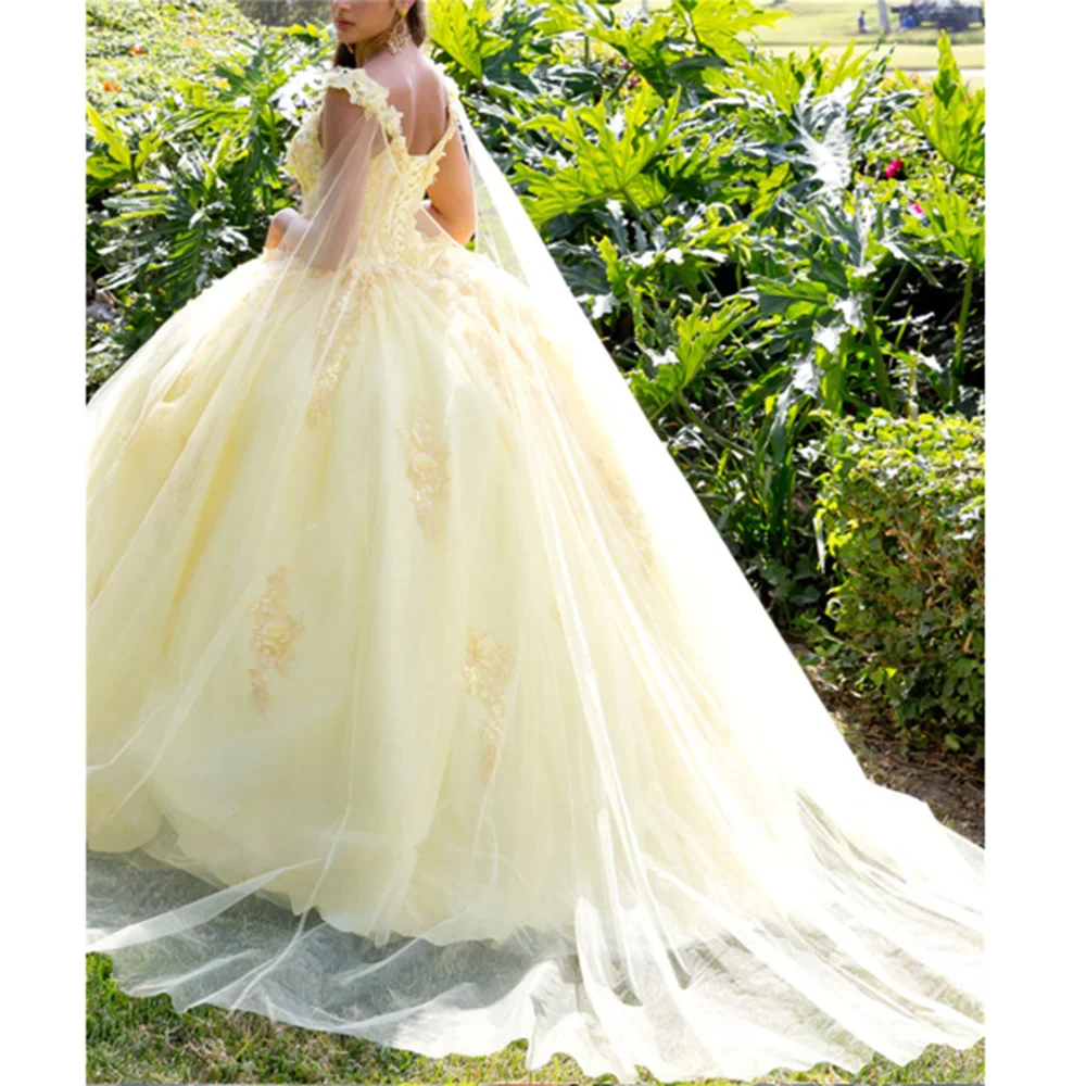 Formal Evening Dresses Women 2024 Yellow A-Line Floor Length Sweetheart Spaghetti Strap Exquisite Princess Female Prom Gowns