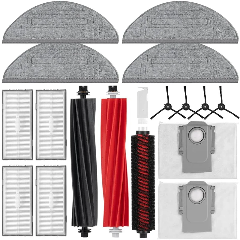 

Сменные мешки для робота-пылесоса Roborock S8 Pro Ultra, основная боковая щетка, HEPA фильтр, тряпочка, швабра