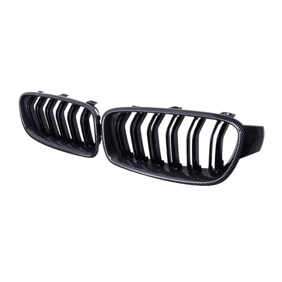 Xvip glänzender Double Line Style Front stoßstangen grill für BMW 3er F30 F31 F35 2013-19 320i 325i 328i Silber Diamant grill – Detail 12