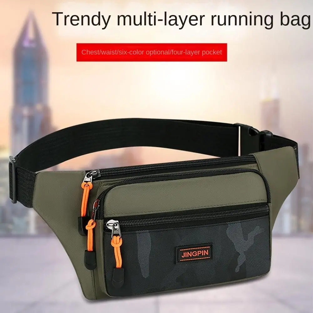 Bolsa para cintura esportiva multifuncional masculina, anti-roubo, para celular, bolsa para peito, bolsa para cintura justa, fitness