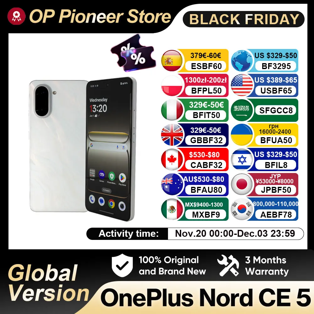 yZ[zOnePlus Nord CE 5 8GB 256GB X}[gtH android 5g MediaTek Dimensity 8350 Apex 7100mAh obe[ 50MP O[oo[W