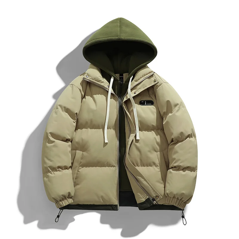 Manteau à bulles à capuche pour hommes, optique chaude, veste d'hiver colorée, streetwear pour hommes, parka hip hop, vêtements noirs coréens, vestes bouffantes, 2023