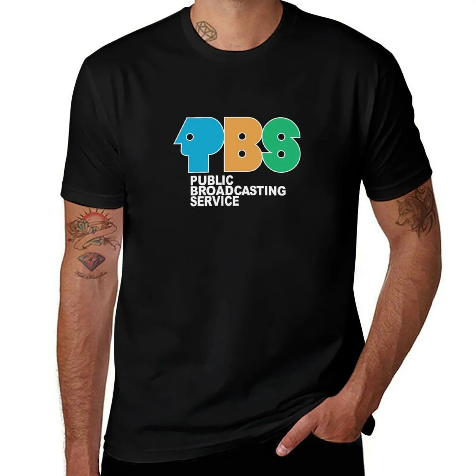 

PBS Logo T-Shirt Casual Basic Short Sleeve T-Shirt