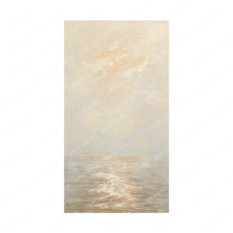 . Pure hand-painted oil painting cream wind decoration porch hanging painting corridor aisle abstract painting