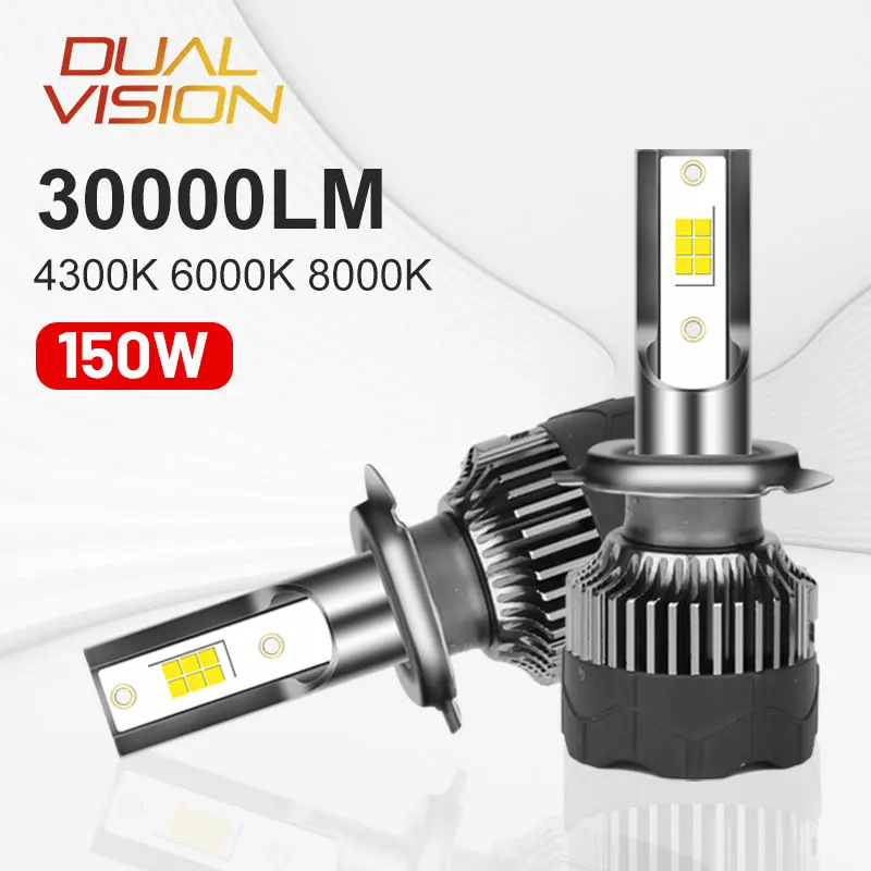 

30000LM LED H7 H4 H11 Car Light H1 H8 H3 4300K 6000K 8000K 3570 CSP 880 881 H27 9005 HB3 9006 HB4 9012 HIR2 9007 9008 H13 H16 H9