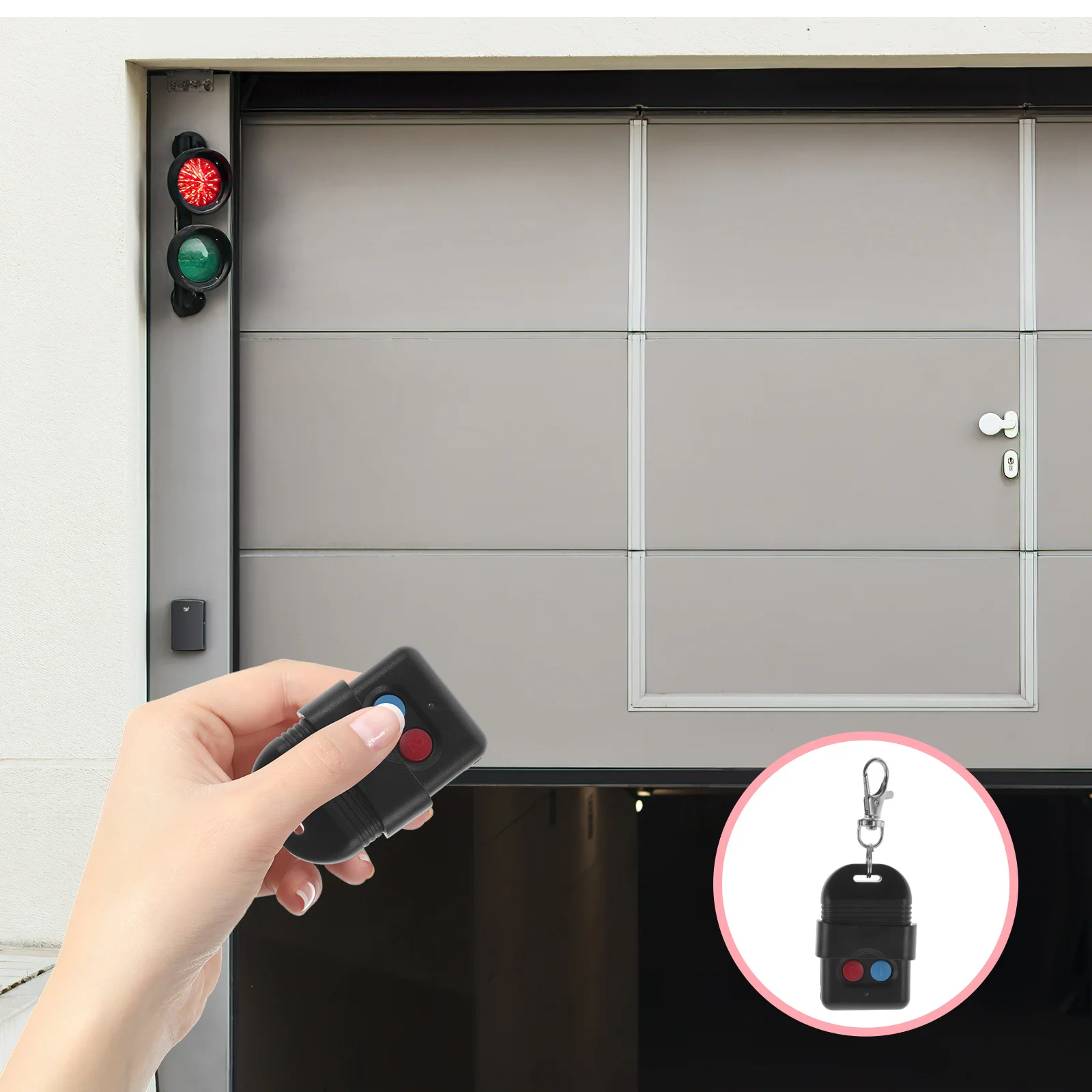 

300Mhz Garage Door Remote Controller 2-Button Key Fob For Garage Door Opener Electric Windows Anti-Theft Alarm Industrial