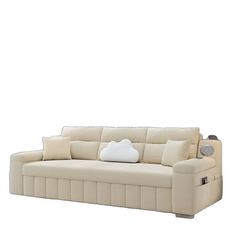 

Sofa bed multifunctional dual purpose cream wind home modern new removable office living room small apartment