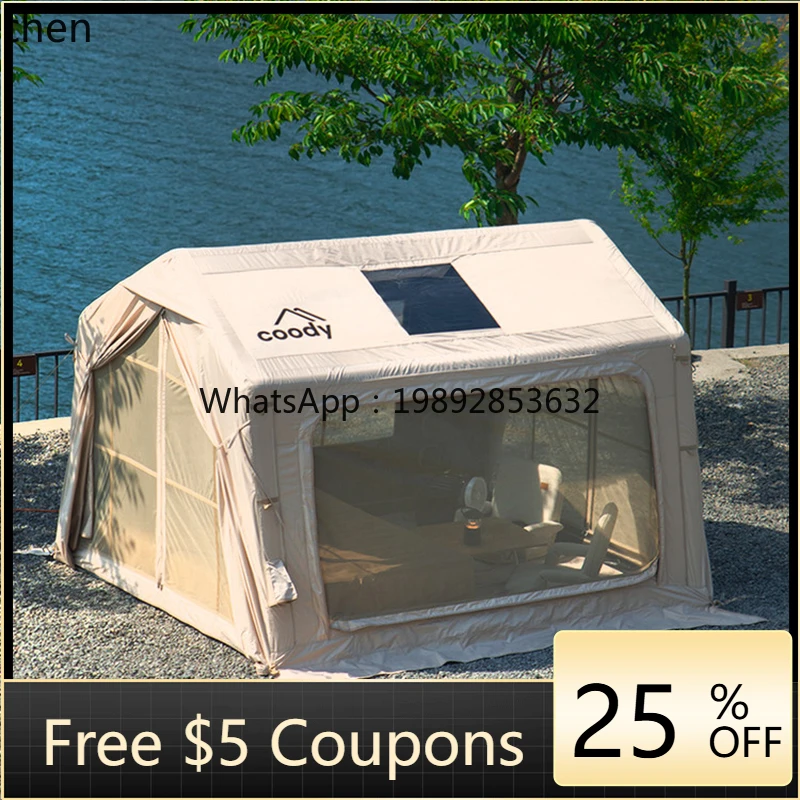 LYY inflatable tent outdoor camping overnight shading rain protection sun screen seaside beach park tent
