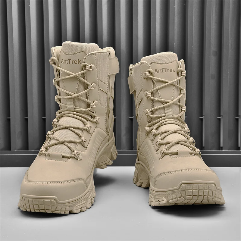 Men Tactical Boots Breathable Anti-Slip Outdoor Ultrallight Hunting Boots Male Safety Rapid Response Lace Up Camping Army Boots
