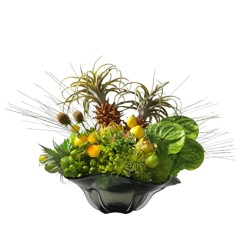 simulated flower ornament hotel front desk decoration green plant bonsai high-end fake flower soft ornament
