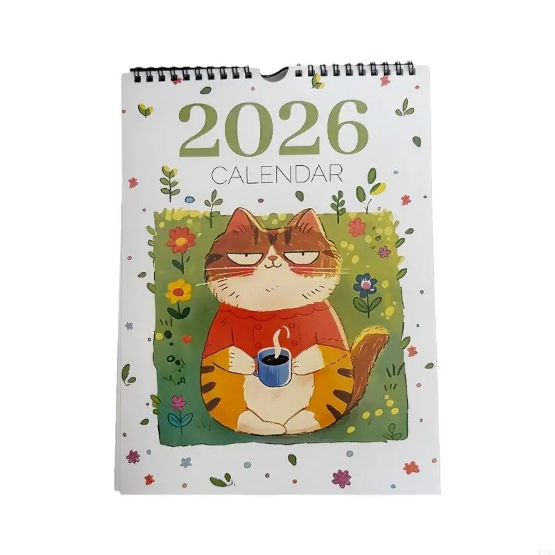 2026 تصميم معلق على الحائط تقويم فني مقاوم للتمزق وتاريخ واضح F19E