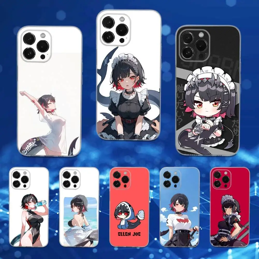 

Zone Zero Game E-Ellen J-Joe Phone Case For iPhone 16,15,14,13,12,11 Pro,Max,Plus,X,XS,XR,SE,Mini Transparent Soft Cover