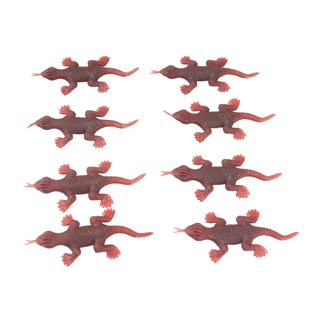 10Pcs Realistic Gecko Prank April Fools Halloween Creepy Artificial Simulation Decoration Gecko Toy Prank Toy Artificial