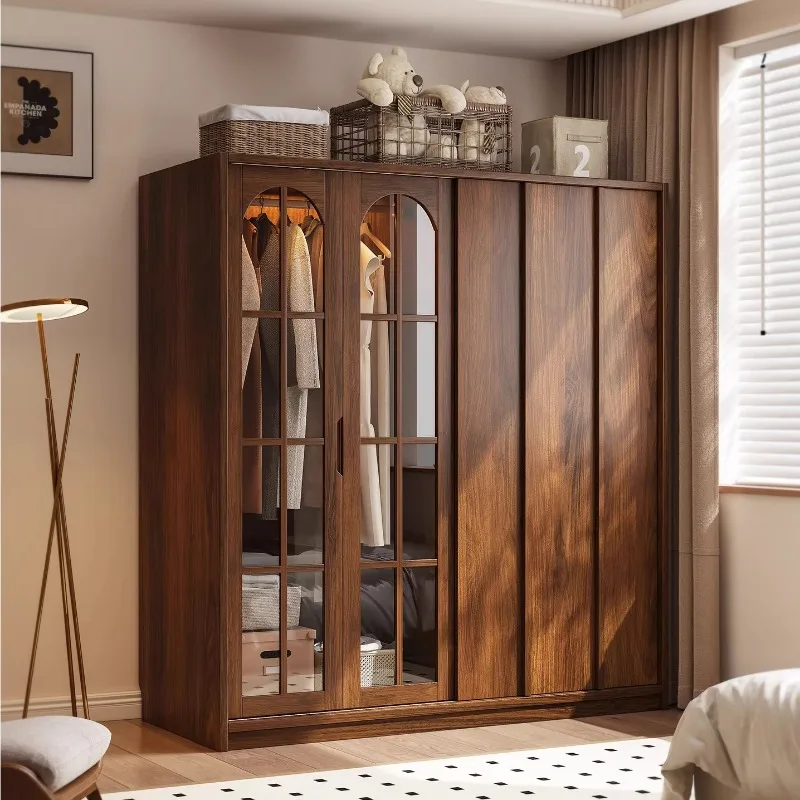 

Hanging Clothes Wardrobes Sliding Doors Luxury House Space Saving Closet Bedroom Clothes Storage Armario Camping Furniture Home