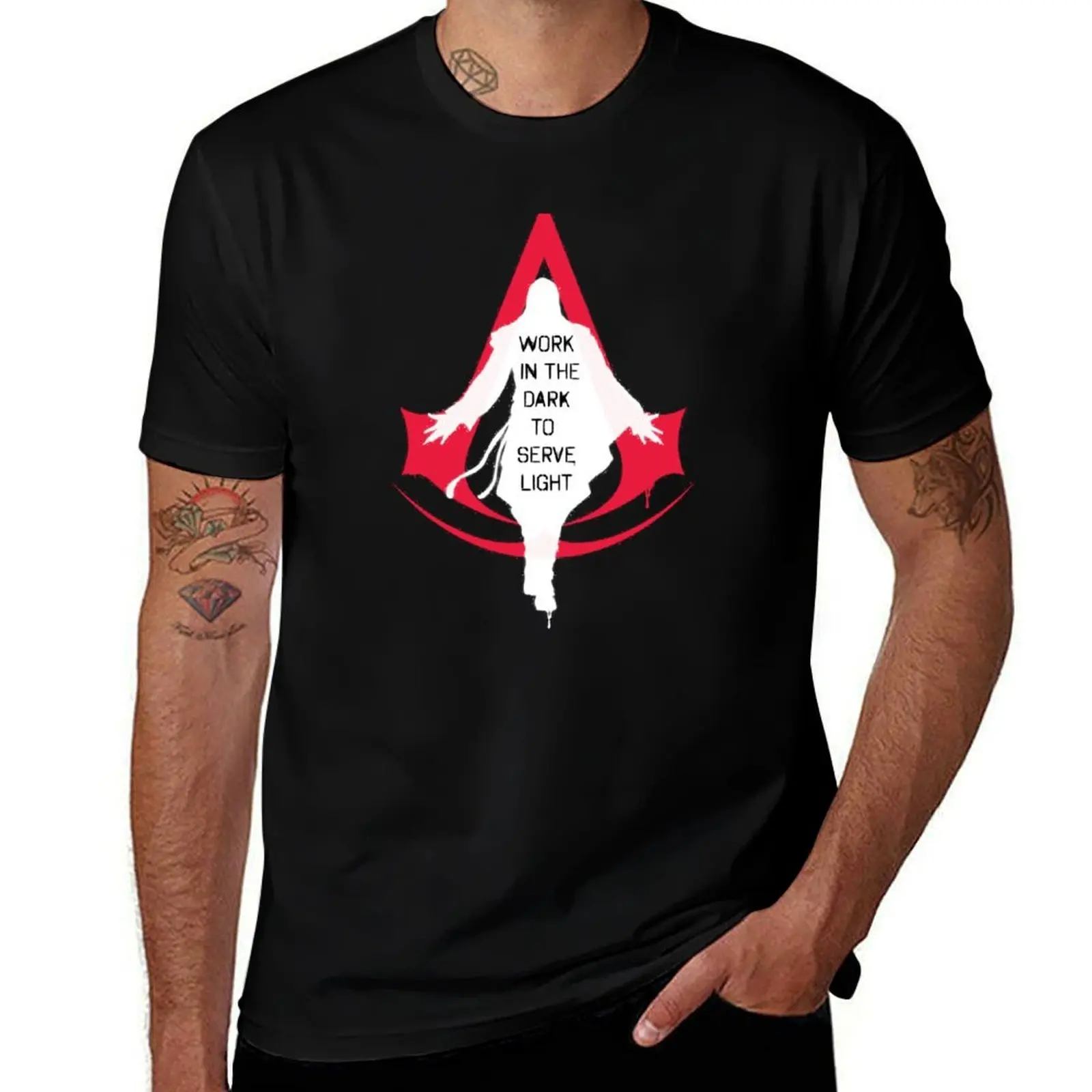 

Serve Light - graffiti, black T-Shirt plus size clothes graphic t shirt vintage custom t shirt anime tshirt mens tall t shirts