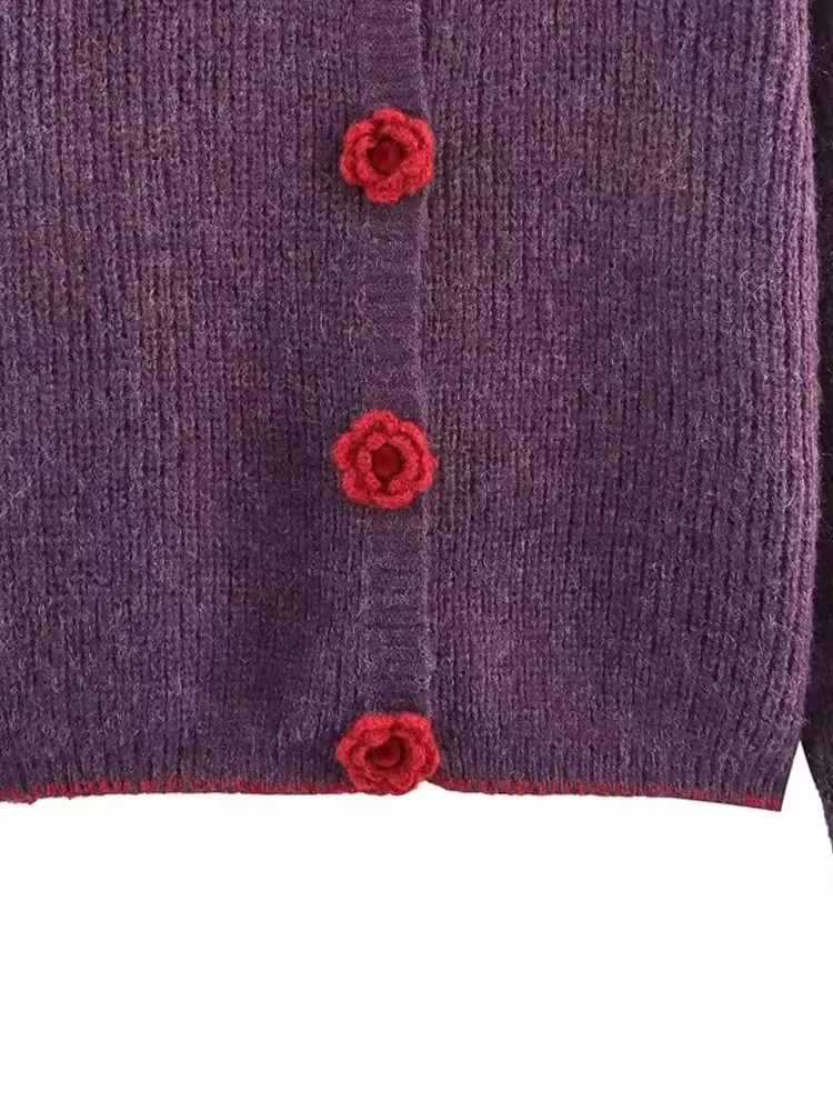 HH Women Autumn New Fashion Versatile Single-breasted Knitted Long Sleeve Cardigan Top Female Simple Sweet Lazy Wind Sweater