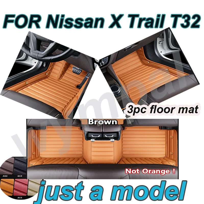 

Роскошный автомобильный коврик из искусственной кожи по индивидуальному заказу для Nissan X Trail T32 2014 2015 2016 2017, защита интерьера вашего автомобиля