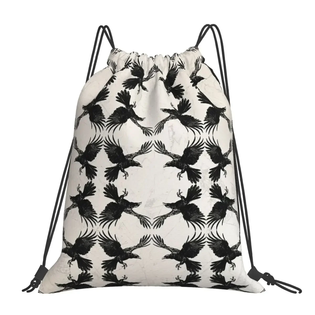 

Murder Of Crows Backpacks Multi-function Drawstring Bags Drawstring Bundle Pocket Sports Bag Book Bags For Travel Students