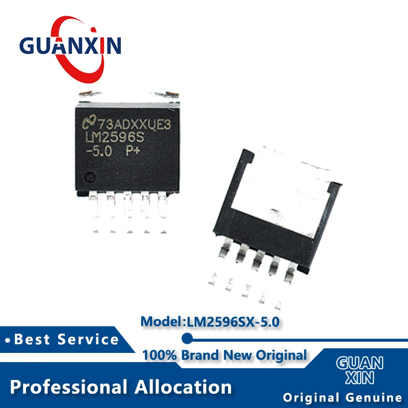 100% New  LM2596SX-5.0 LM2596S-5.0 TO-263-5 Marking LM2596S LM2596