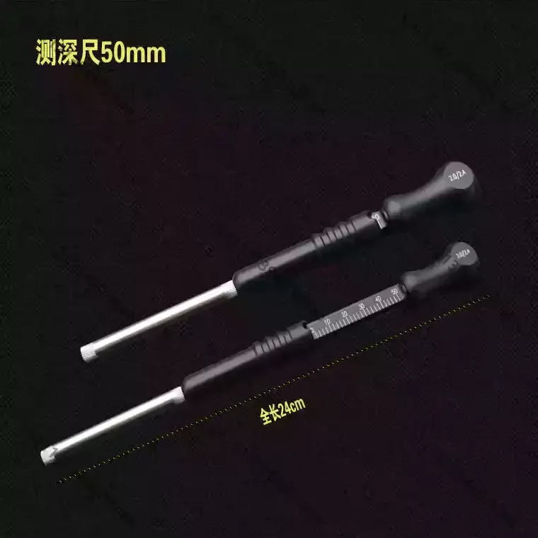 Orthopedic Depth Gauge Drilling Depth Measuring Detector Caliper Human & Pet Veterinary Surgical Instrument