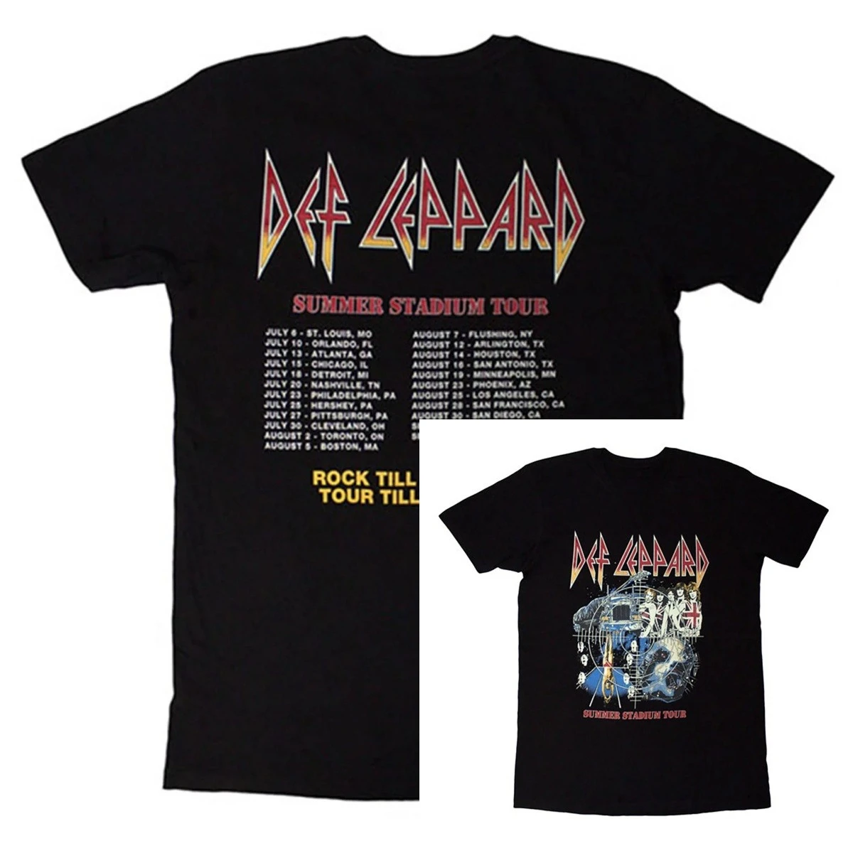 Camiseta Def Leppard Summer Stadium Tour de lujo de alta gama para hombres y mujeres 2026 novedad de verano gran oferta