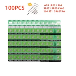 10-100PCS Battery AG1 LR621 364 164 531 SR621 SR621SW SR60 CX60 1.5V Cell Coin Batteries For Watch Toys Remote