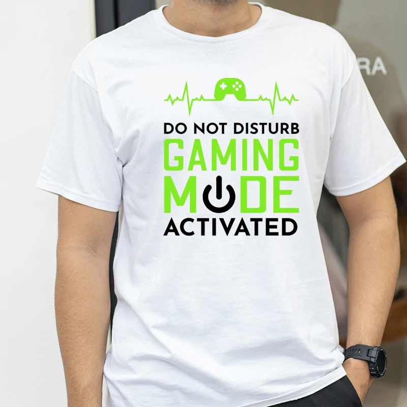 

GAMING MODE ON, PLEASE DO NOT INTERRUPT funny Print Short Sleeve T-shirt Men Women Casual Fashion Short Sleeve Camisetas tshirt