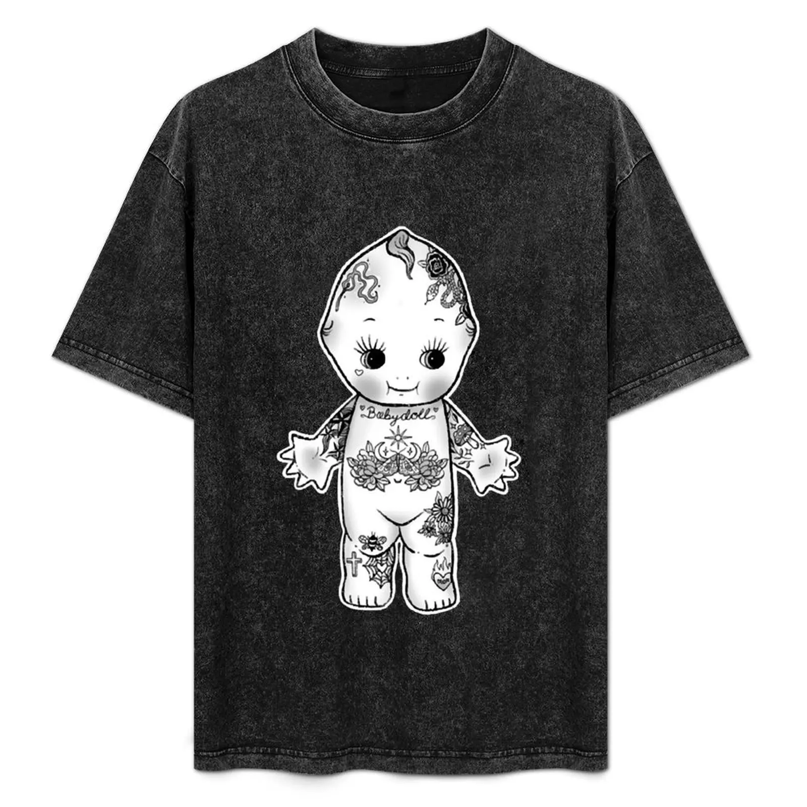 

Tattooed Kewpie T-Shirt Work Style Casual T-Shirt