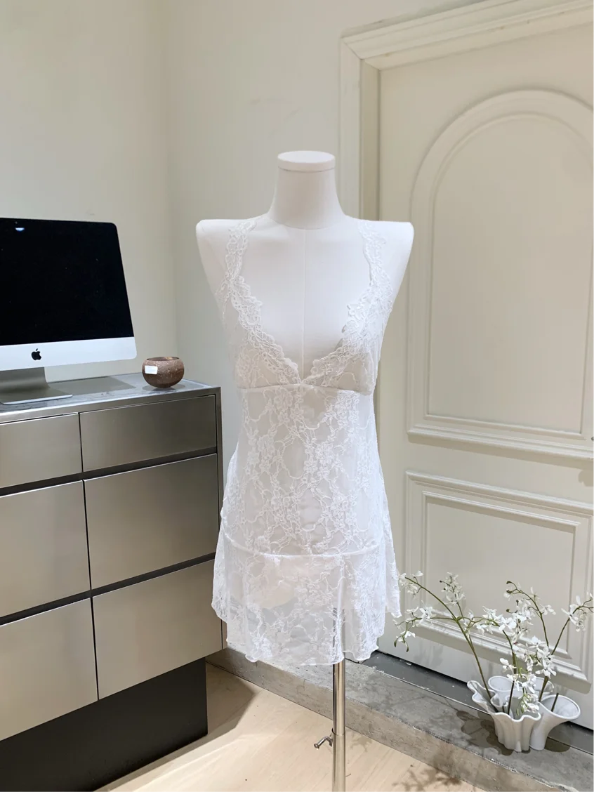 Женская белая кружевная рубашка с большим v-образным вырезом и синей полоской, облегающая талию, комплект из двух предметов, элегантный модный французский весенний новый топ